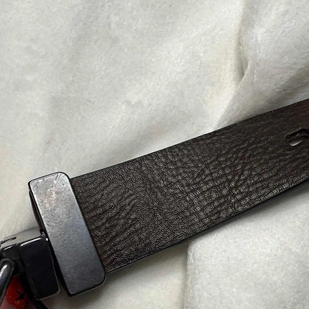 Black and brown (reversible) Belt with Buckle